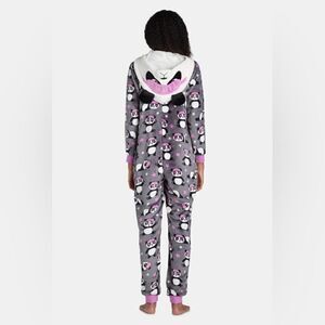 Nwt Holiday Time Women's Union Suit Panda Onesie Pajama Costume